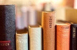 A row of books