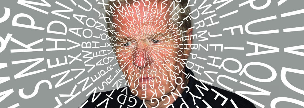 a person and words.
