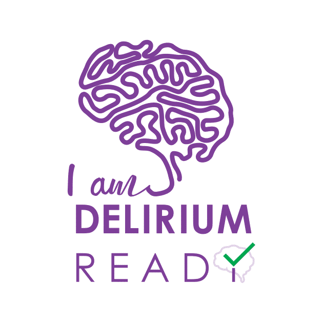 a brain and the words 'I am Delirium ready'.