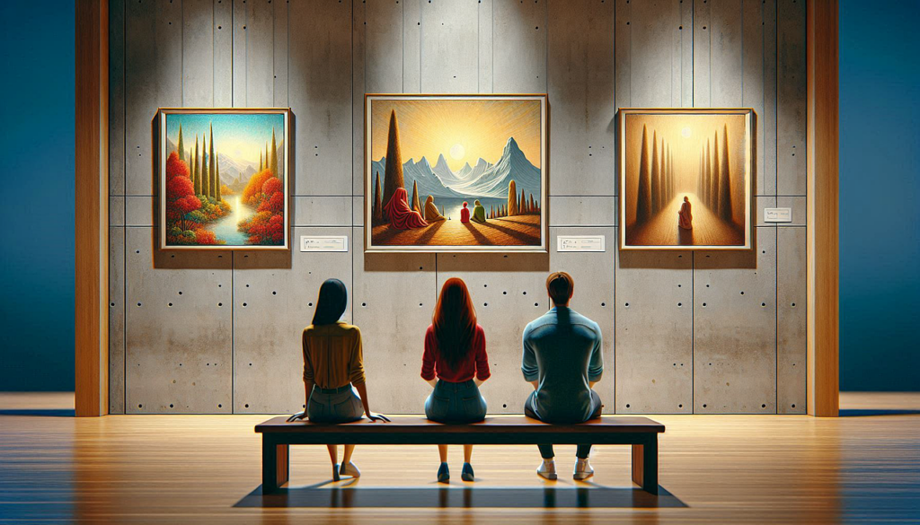 People at an art gallery.