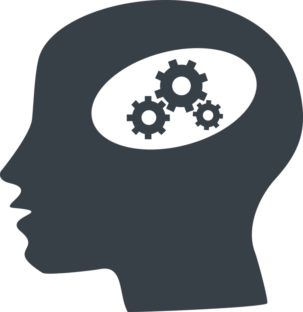 Thinking icon in the brain