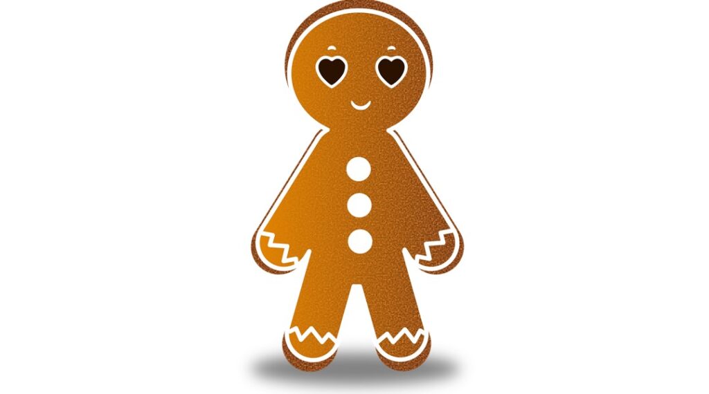 a gingerbread figure.