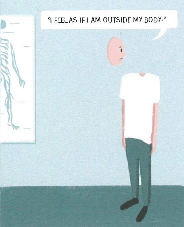 a headless man.