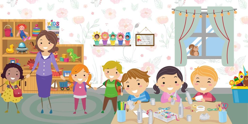 Children at school.