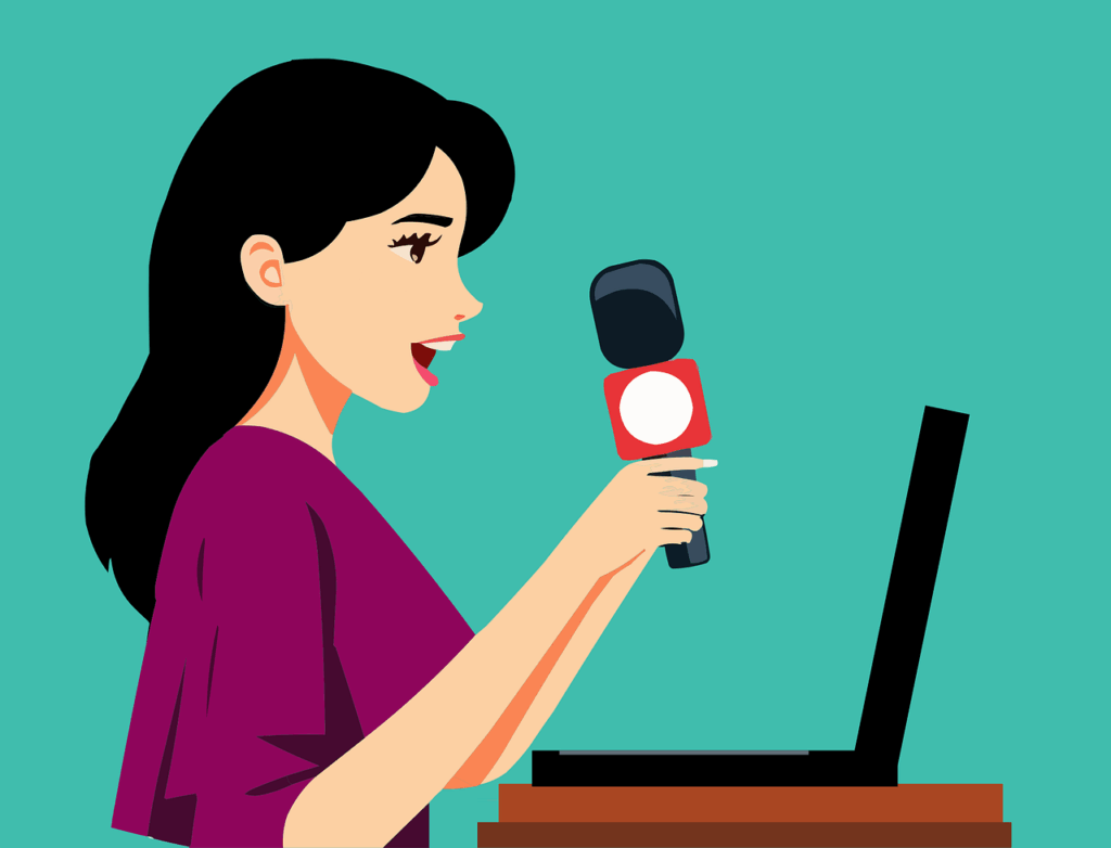 a person carrying out an interview.