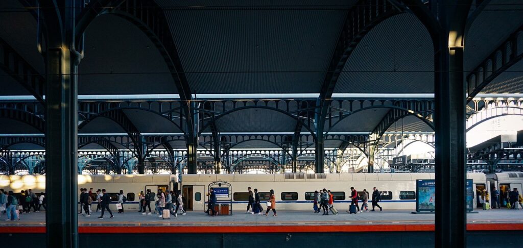 a railway station.