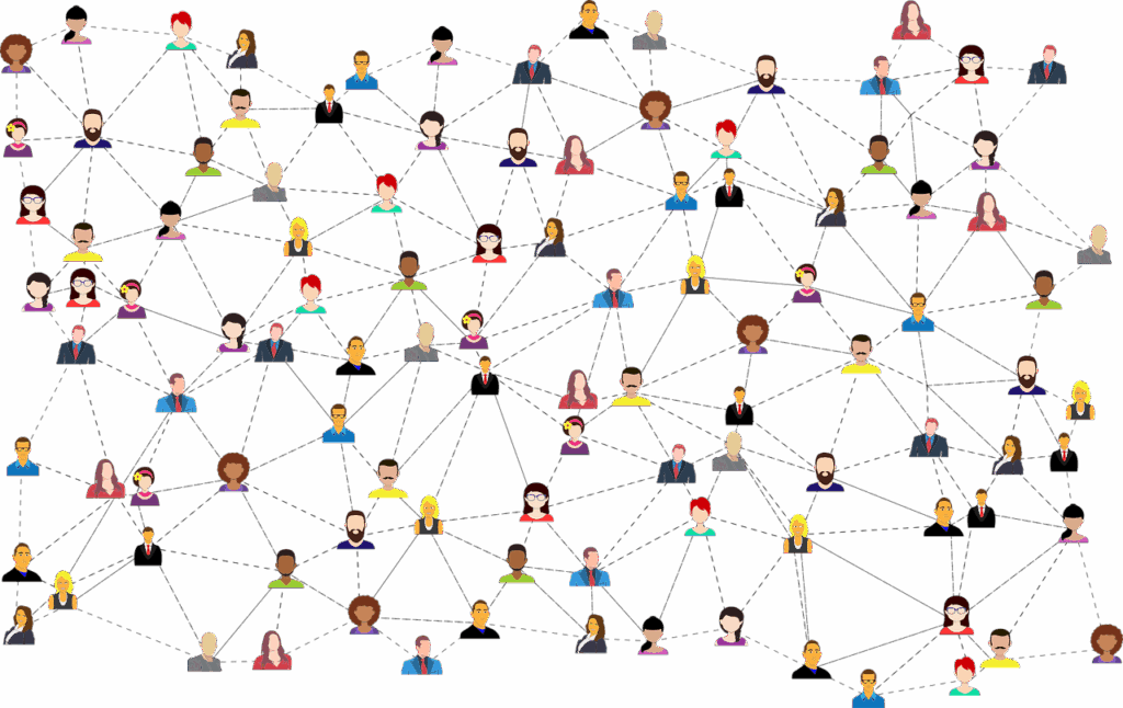 a network of people.
