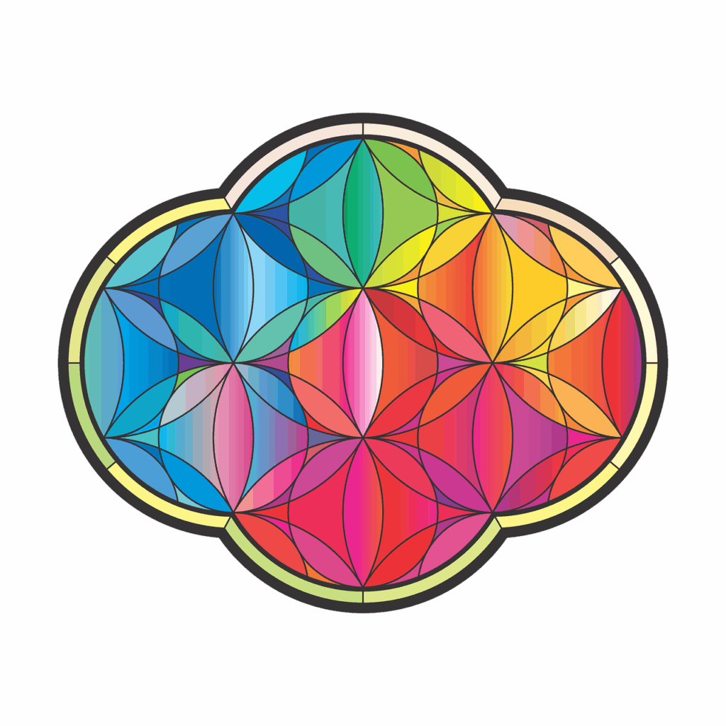 stained glass flower.