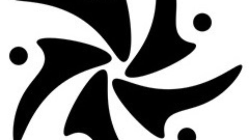 black and white Recovery College Online logo