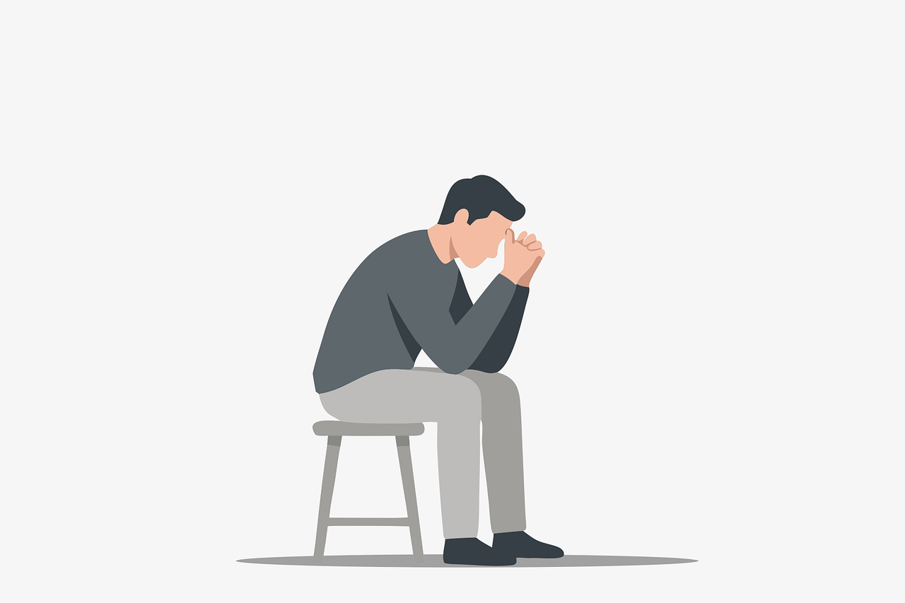 A person looking worried