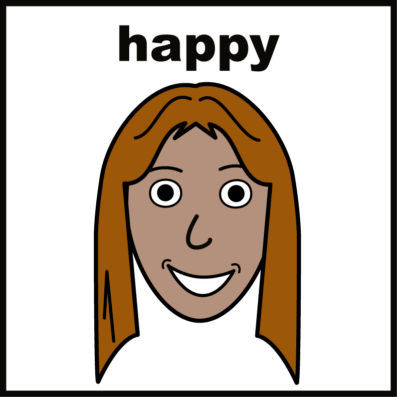 a person smiling in easy read format