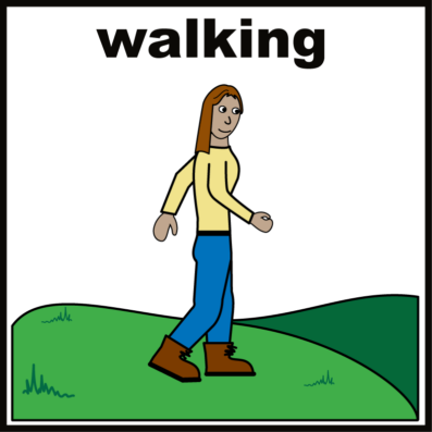 a person walking in easy ready format